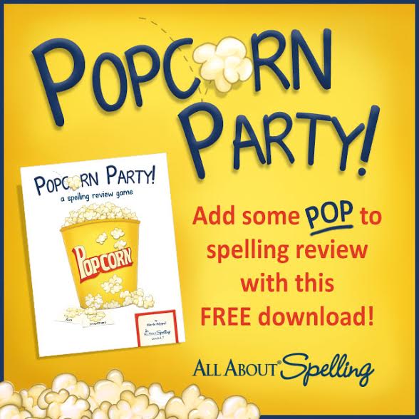 Popcorn + Spelling = FREE Homeschool Story